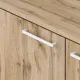 Двери Комус Мебель К-Loft 2шт. 241H008 764х16х680 дуб натур/бел ручка