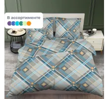 Постельное белье 1,5сп бязь 125гр/м2 цветная (нав.50х70-1шт) микс