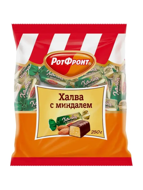 Халва Рот Фронт, с миндалем, фас 250г