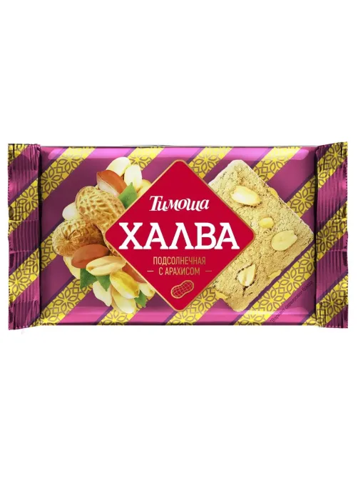 Халва Тимоша подсолнечная с арахисом, 250г