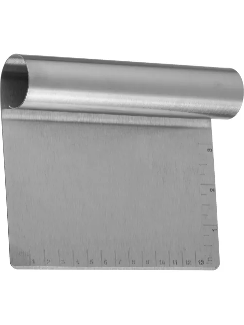 Скребок для теста h=12 см. раб.часть 15x8 см. нерж.со шкалой MGsteel,70409