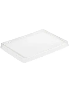 Крышка ПЭТ OneClick (lid 500/0) д/бум.конт., прозр.плос.,400шт/кор