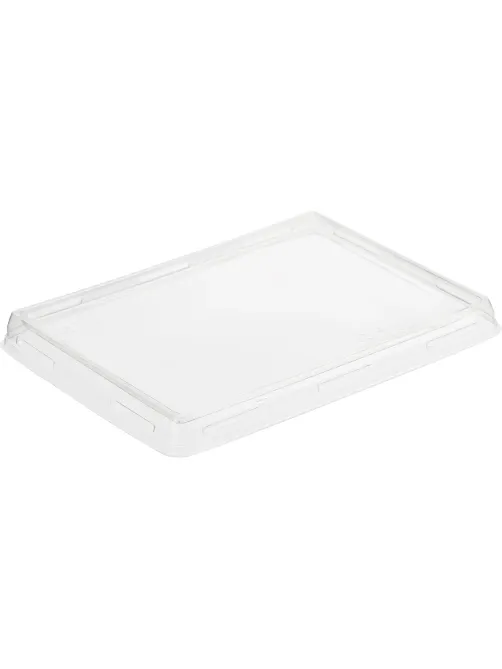 Крышка ПЭТ OneClick (lid 500/0) д/бум.конт., прозр.плос.,400шт/кор