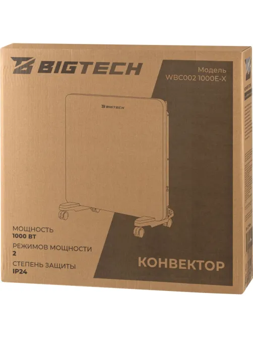 Конвектор BigTech WBC002 1000E-X (1000 Вт,с терморегулятором)