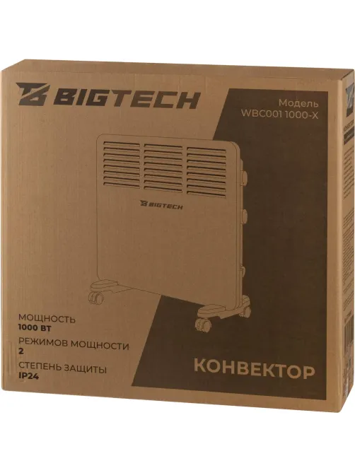 Конвектор BigTech WBC001 1000x (1000 Вт,с терморегулятором)