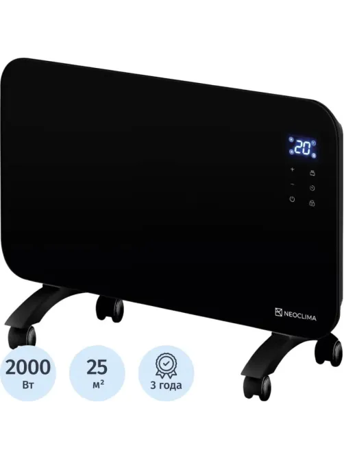 Конвектор Neoclima AURA-2000B черный, с эл.упр