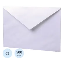 Конверт в упаковке белый С3 330х410мм треуг кл 100г/м2 без клея 500шт/уп