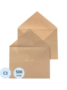Конверт крафт С3 360х460 90г треуг клапан 500шт/уп