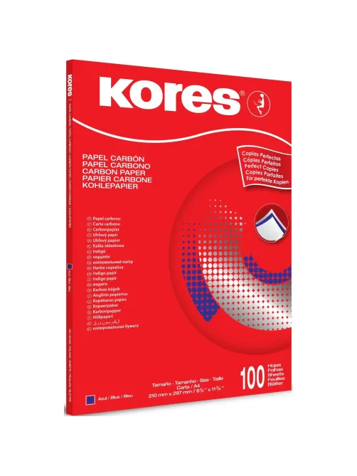 Бумага копировальная синяя KORES 1200 пачка 100л. 78478