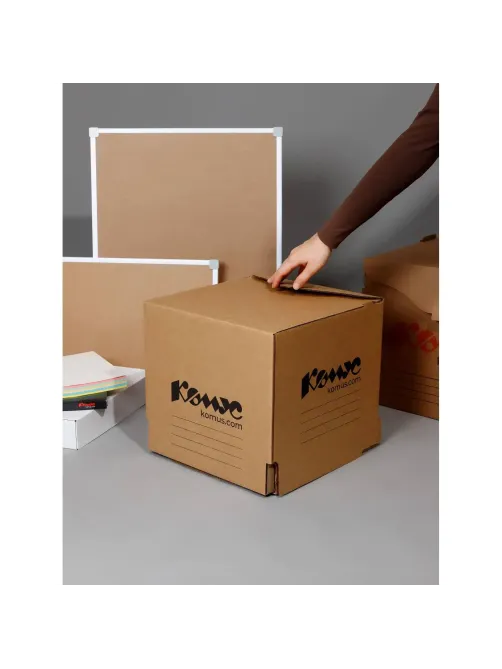 Короб архивный гофрокартон Комус на липучке 327x297x309 мм бурый до 3000 л
