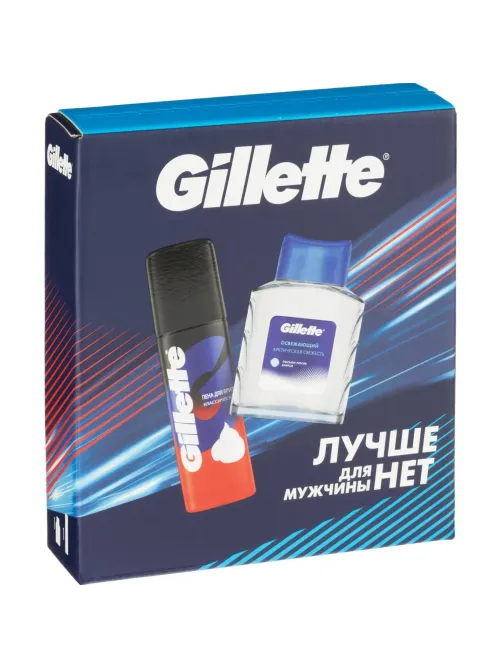Подарочный набор GILLETTE Лосьон п/бритья Осв50мл+Пена д/бритья Классич50мл