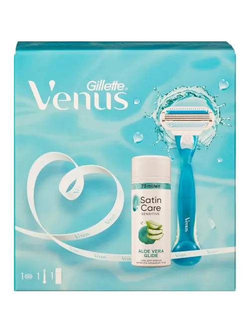 Подарочный набор Gillette Venus бритв Smooth и гел д/бр Satin Care 75мл жен