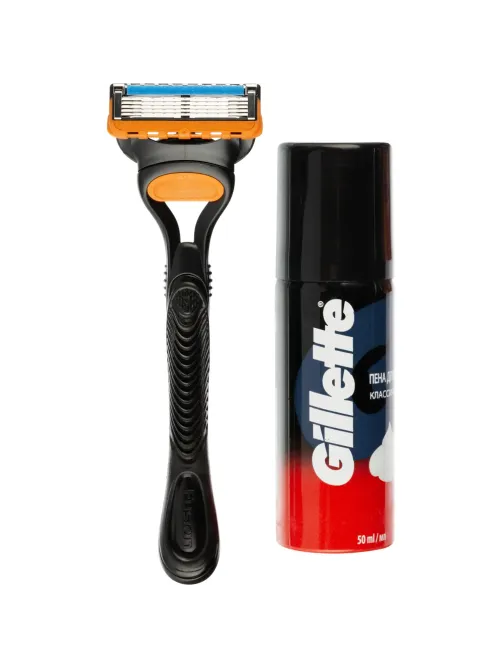 Подарочный набор GILLETTE FUS Бритв 1 смен кас+Пена д/бритья Классич 50мл