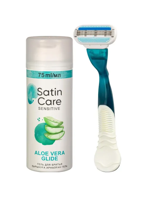 Подарочный набор Gillette Venus бритв Smooth и гел д/бр Satin Care 75мл жен