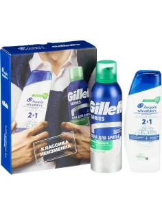 Подарочный набор Head&Shoulders Шмп блз2в1 ОснУх200+Пена д/брит успок200мл