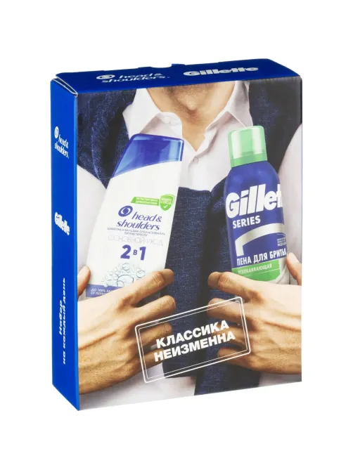 Подарочный набор Head&Shoulders Шмп блз2в1 ОснУх200+Пена д/брит успок200мл