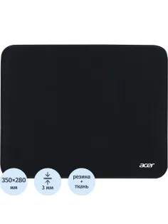 Коврик для мыши Acer OMP211 Средний черный 350x280x3мм