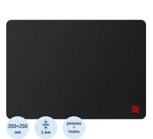 Коврик для мыши Defender Black S 250x350x3 мм, игровой ткань+резина (50017)