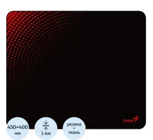 Коврик для мыши Genius G-PAD 500S, черный, красный