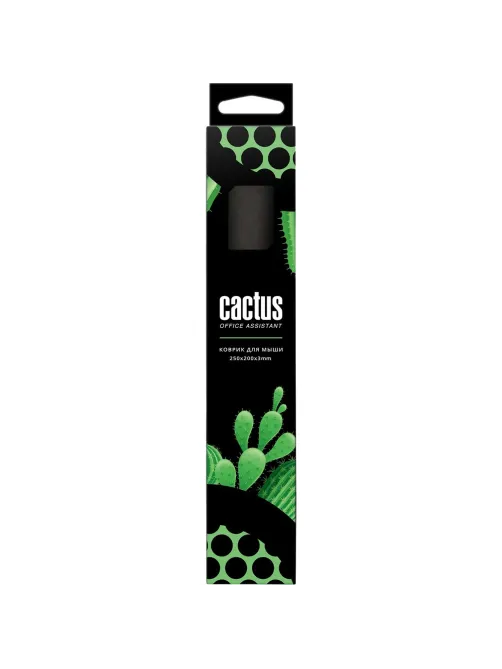 Коврик для мыши Cactus Black 250x200x3мм (CS-MP-D01S/ CS-MPC-D01S)