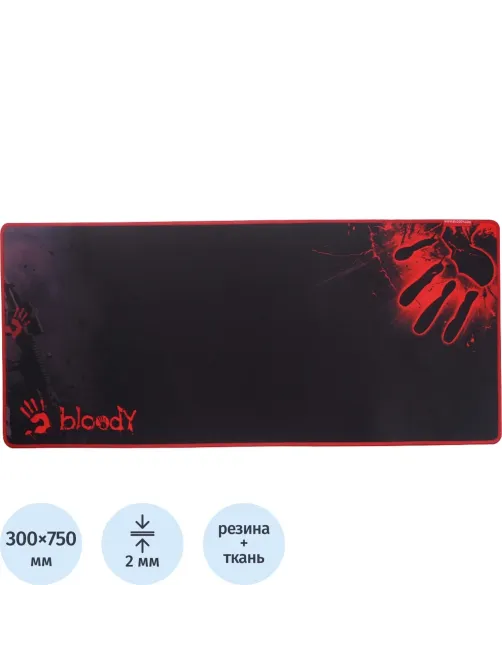 Коврик для мыши A4Tech Bloody B-087S черный/рисунок 750x300x2мм