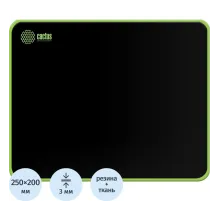 Коврик для мыши Cactus Black 250x200x3мм (CS-MP-D01S/ CS-MPC-D01S)