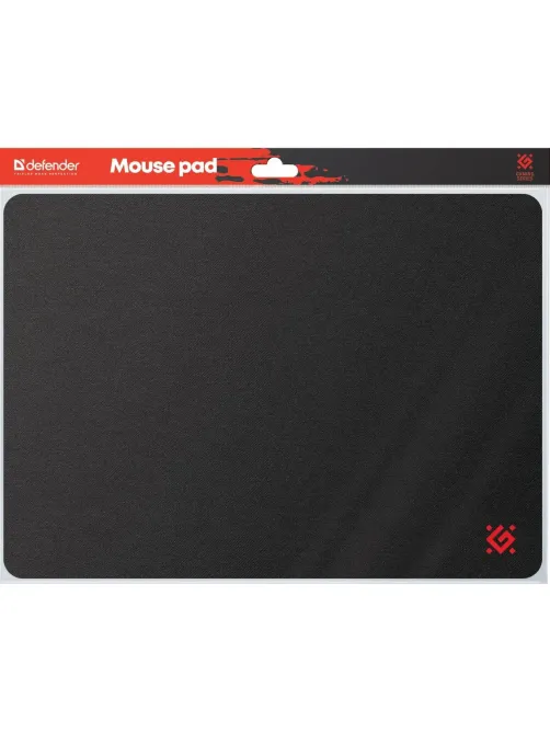Коврик для мыши Defender Black S 250x350x3 мм, игровой ткань+резина (50017)