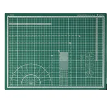 Коврик для резки Topfort 3х-слойный А2 (60х45см), 2х-сторонний, зеленый