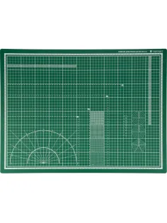 Коврик для резки Topfort 3х-слойный А2 (60х45см),2х-сторонний,зеленый