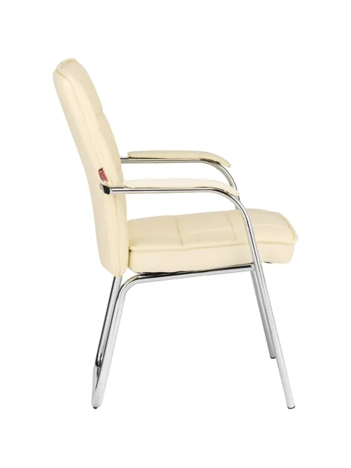 Конференц-кресло BN_TQ_Echair-810 VPU-1 кожзам бежевый, хром