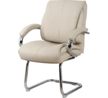 Конференц-кресло BN_SH_EChair-516V PU кожзам бежевый, хром