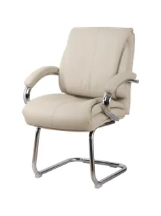 Конференц-кресло BN_SH_EChair-516V PU кожзам бежевый, хром