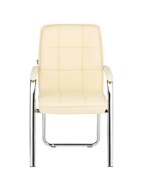 Конференц-кресло BN_TQ_Echair-810 VPU-1 кожзам бежевый, хром