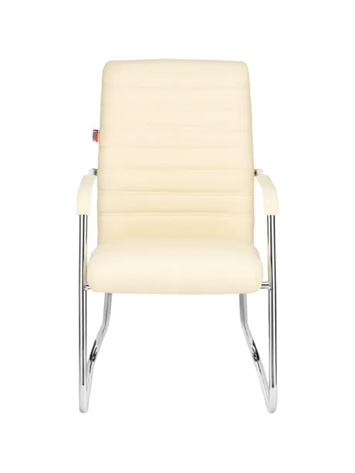 Конференц-кресло BN_TQ_Echair-806 VPU-1 кожзам бежевый, хром