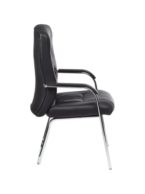 Конференц-кресло BN_TQ_Echair-807 VPU кожзам черный, хром