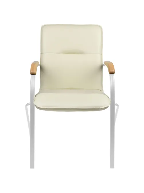 Конференц-кресло UA_EChair SAMBA Silver к/з беж./бук (V-18 1.007)