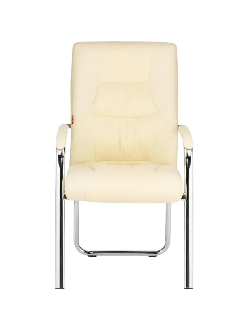 Конференц-кресло BN_TQ_Echair-807 VPU-1 кожзам бежевый, хром