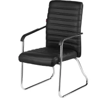 Конференц-кресло BN_TQ_Echair-806 VPU кожзам черный, хром