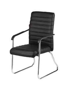 Конференц-кресло BN_TQ_Echair-806 VPU кожзам черный, хром