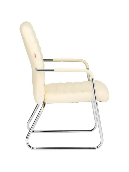 Конференц-кресло BN_TQ_Echair-806 VPU-1 кожзам бежевый, хром
