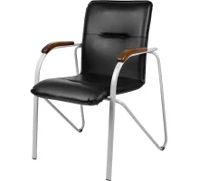 Конференц-кресло UA_EChair SAMBA Silver к/з черн./орех (V-4 1.031)