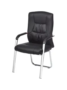 Конференц-кресло BN_TQ_Echair-807 VPU кожзам черный, хром