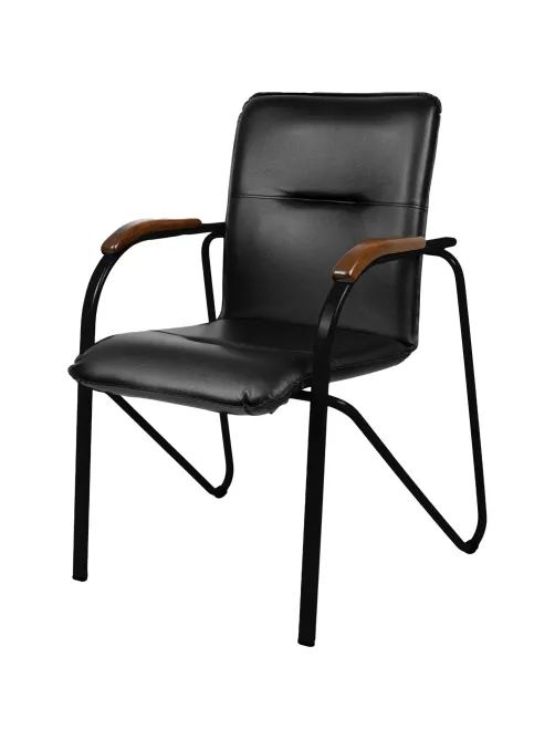 Конференц-кресло UA_EChair SAMBA Black к/з черн./орех (V-4 1.031)