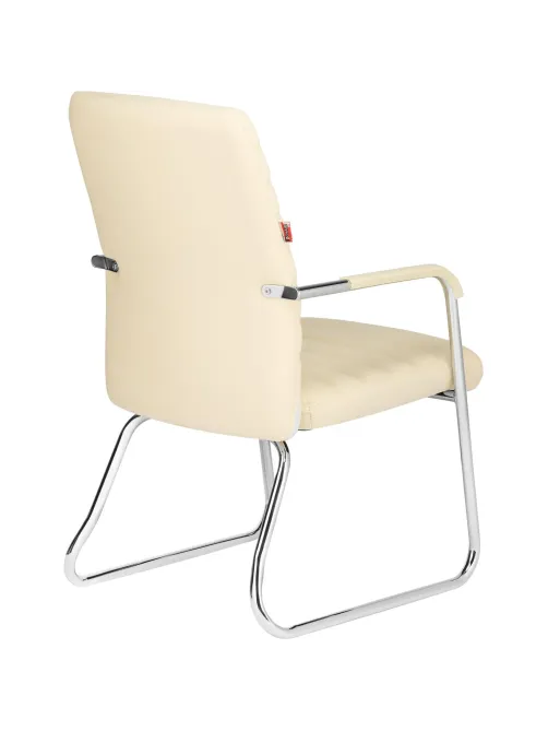 Конференц-кресло BN_TQ_Echair-806 VPU-1 кожзам бежевый, хром