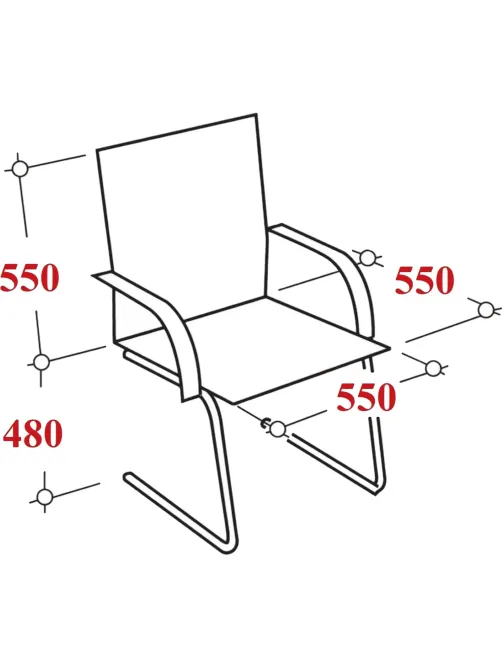Конференц-кресло BN_SH_EChair-516V PU кожзам бежевый, хром