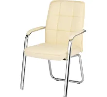 Конференц-кресло BN_TQ_Echair-810 VPU-1 кожзам бежевый, хром