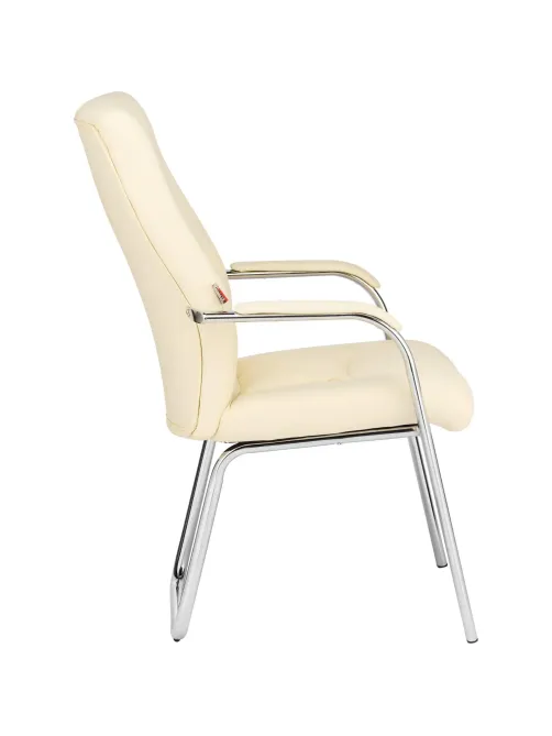 Конференц-кресло BN_TQ_Echair-807 VPU-1 кожзам бежевый, хром