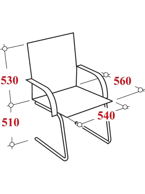 Конференц-кресло BN_SH_EChair-515V PU кожзам черный, хром