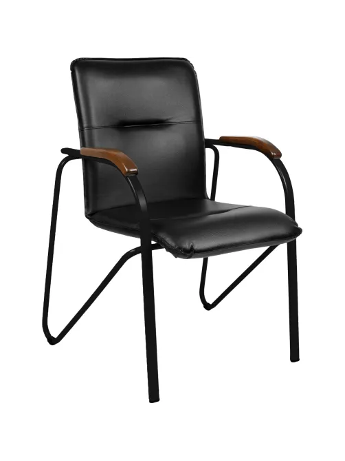 Конференц-кресло UA_EChair SAMBA Black к/з черн./орех (V-4 1.031)