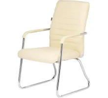 Конференц-кресло BN_TQ_Echair-806 VPU-1 кожзам бежевый, хром